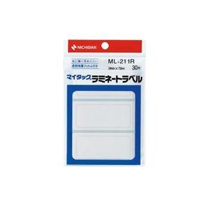 (まとめ)ニチバン マイタックラミネートラベル ML-211R 赤枠〔×20セット〕 まとめ買い