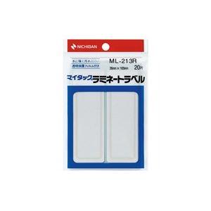(まとめ)ニチバン マイタックラミネートラベル ML-213R 赤枠〔×20セット〕 まとめ買い