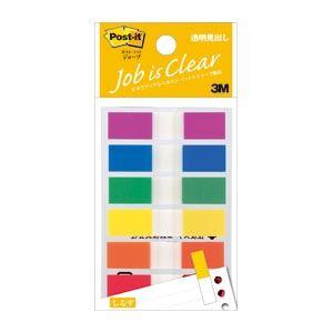 (まとめ) 住友スリーエム ポストイット(R) ジョーブ 透明見出し 683MH 混色6色 1個入 ...