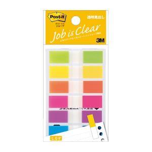 (まとめ) 住友スリーエム ポストイット(R) ジョーブ 透明見出し 683NEH 混色6色 1個入...