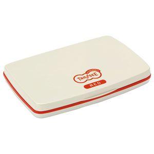 (まとめ) TANOSEE スタンプ台 中形 赤 1個 〔×5セット〕 業務用 まとめ買い