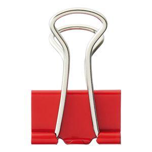 (まとめ) TANOSEE ダブルクリップ 小 口幅19mm レッド 1箱(10個) 〔×60セット...