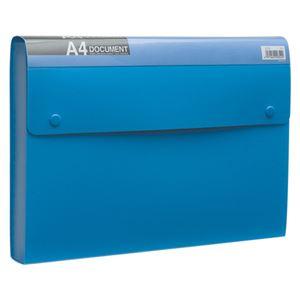 (まとめ) キングジム ドキュメントファイル(エコノミータイプ) PP表紙 A4 13ポケット 青 ...