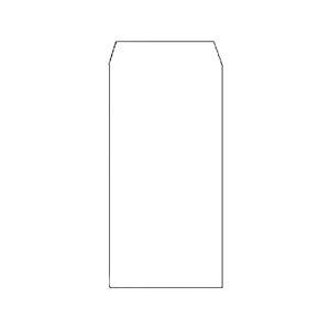 (まとめ) ピース R40再生ケント封筒 長3 80g/m2 〒枠なし ホワイト 839 1パック(...