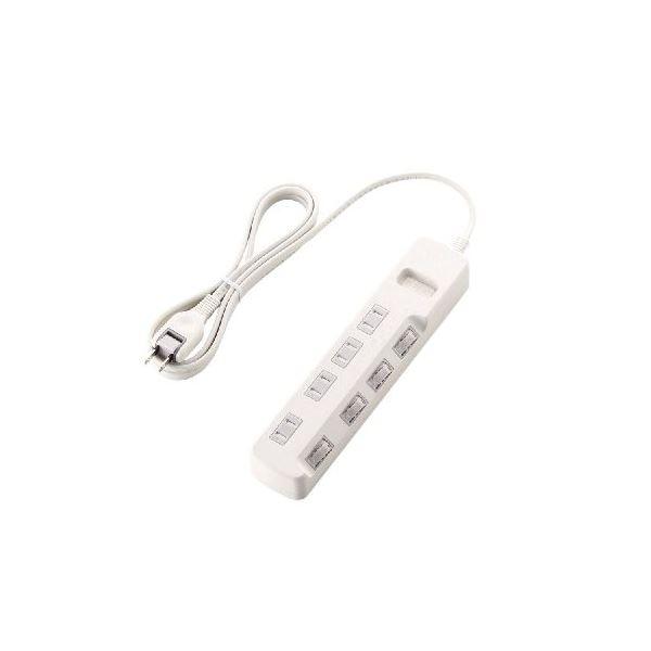 (まとめ)エレコム ほこり防止シャッター付 省エネタップ T-E6A-2420WH〔×3セット〕 ま...
