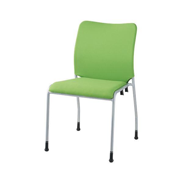 ジョインテックス 会議イス GK-31R グリーン 肘無 業務用 まとめ買い