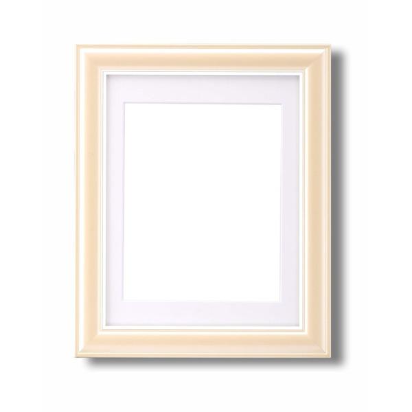 カラー 遺影額 〔 太い枠 クリーム 〕 仏事用額 葬儀額 フレーム 額縁 額 業務用 まとめ買い