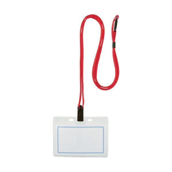 (まとめ) TRUSCO ストラップ付ホイッスル名札ソフト 赤 TNH-S-R 1枚 〔×10セット...