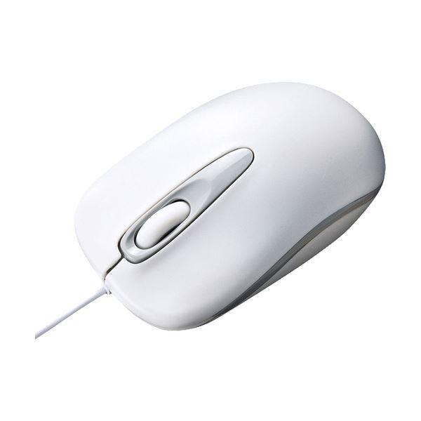 (まとめ)サンワサプライ 有線光学式マウスホワイト MA-R115W 1個〔×5セット〕 まとめ買い
