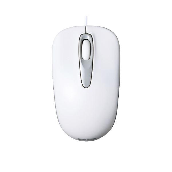 (まとめ)サンワサプライ 有線光学式マウス MA-R115W ホワイト〔×5セット〕 まとめ買い