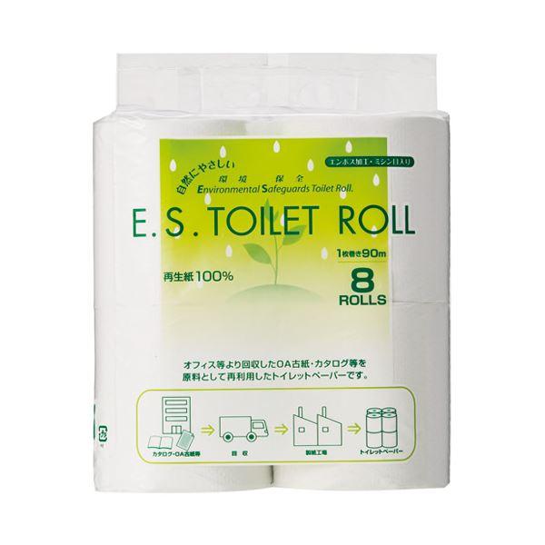 太洋紙業 ESトイレットロール90m巻 8R×12パック 業務用 まとめ買い