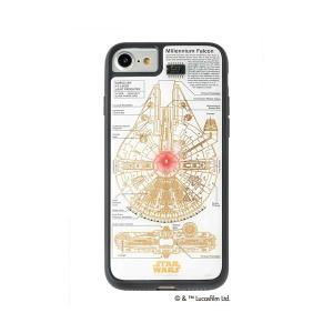 STAR WARS スター・ウォーズ グッズコレクション FLASH M-FALCON 基板アート iPhone 7/8ケース 白 F7/8W爆買