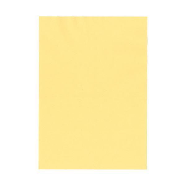 (まとめ) 北越コーポレーション 紀州の色上質A4T目 薄口 クリーム 1冊(500枚) 〔×5セッ...