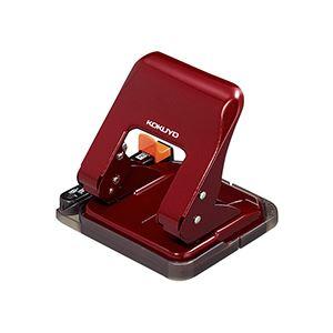 (まとめ) コクヨ 2穴パンチ ラクアケ 25枚穿孔赤 PN-G25R 1個 〔×10セット〕 業務...