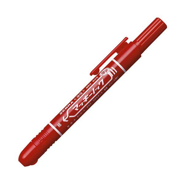 (まとめ) ゼブラ 油性マーカー マッキーノック細字 赤 P-YYSS6-R 1本 〔×50セット〕...