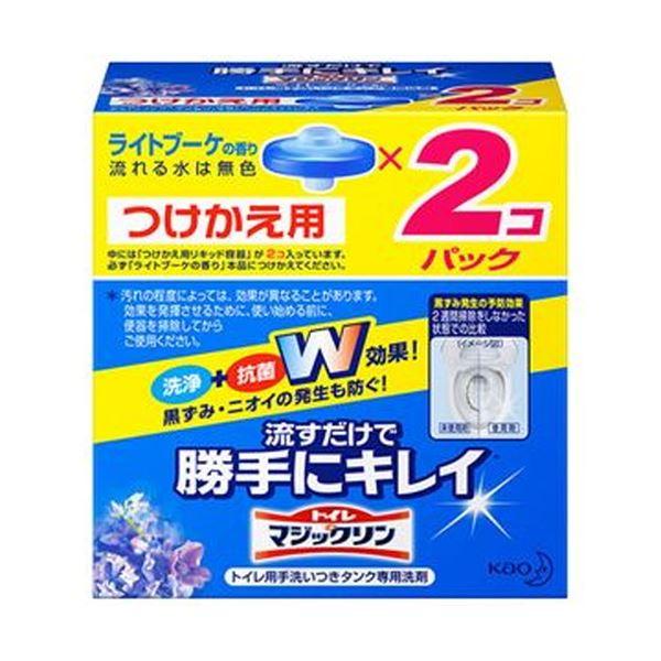 (まとめ)花王 トイレマジックリン流すだけで勝手にキレイ ライトブーケの香り つけかえ用 80g 1...