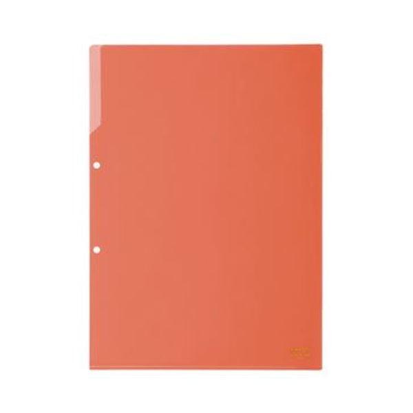 (まとめ)コクヨ クリヤーホルダー(2穴あき・カラー)A4 赤 フ-750R 1セット(50枚)〔×...