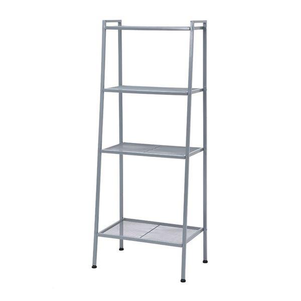 収納棚 約幅59cm 4段 スカイグレー スチール オープンラック 組立式 リビング ダイニング ベ...