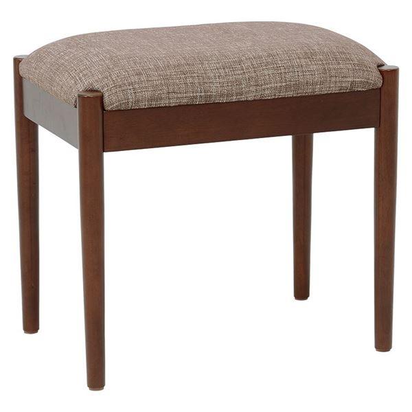 スツール オットマン 幅46×奥行31×高さ43cm ブラウンベージュ 木製 完成品 リビング ダイ...