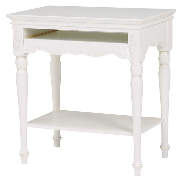 パソコンデスク 幅70×奥行45×高さ74cm 木製 引出し付き パソコンテーブル リビングテーブル...