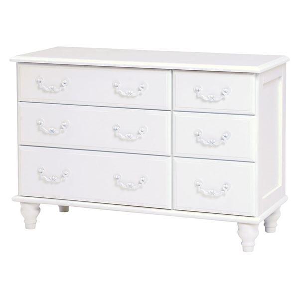 チェスト 収納棚 約幅88×奥行35×高さ60cm ホワイト 木製 桐 脚付き 引き出し付き ローチ...