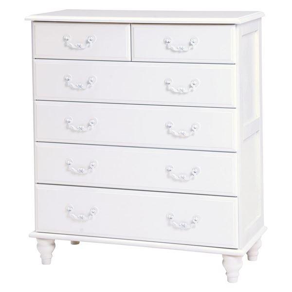 チェスト 収納棚 約幅80×奥行35×高さ90cm ホワイト 木製 桐 脚付き 引き出し付き ワイド...