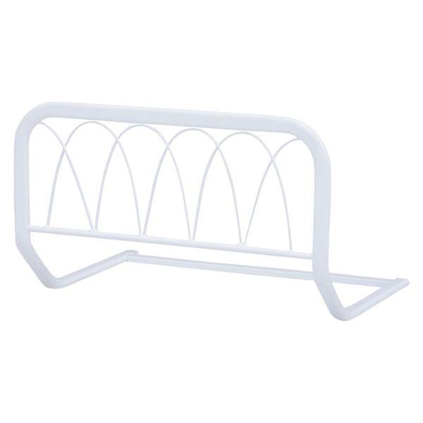 ベッドガード 約幅60×奥行43×高さ37cm ホワイト スチールパイプ ベッドサイドガード ベッド...