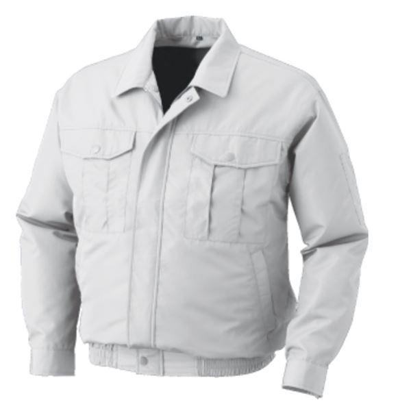 KU90540 空調服 R ポリエステル製長袖ブルゾン 服のみ シルバー 4L まとめ買い