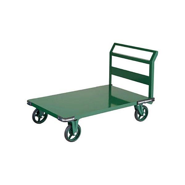 TRUSCO 鋼鉄製 運搬車 1200×750mm ハンドル側自在車 鋳物車輪 OH-1R 1台 完...