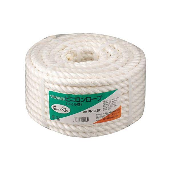 TRUSCO ビニロンロープ 12mm×30m コイル巻 R-1230 1巻 業務用 まとめ買い