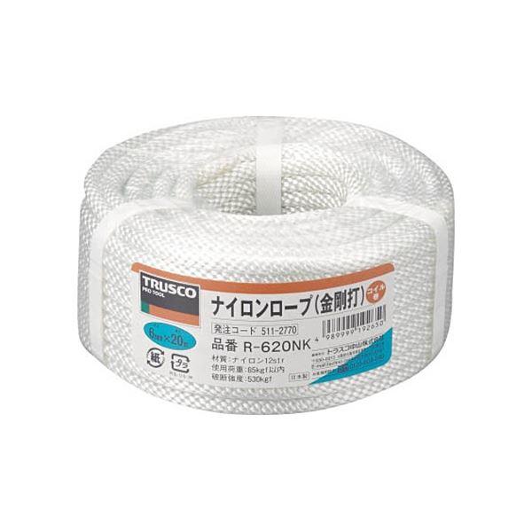 TRUSCO ナイロン金剛打ロープ 6mm×20m コイル巻 R-620NK 1巻 業務用 まとめ買...