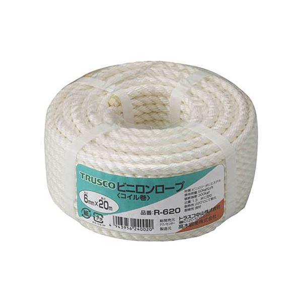 TRUSCO ビニロンロープ 6mm×20m コイル巻 R-620 1巻 業務用 まとめ買い