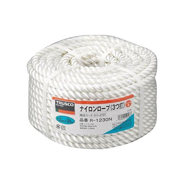 TRUSCO ナイロンロープ 12mm×30m コイル巻 R-1230N 1巻 業務用 まとめ買い