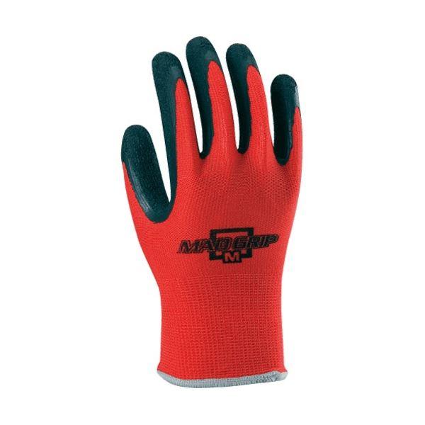 (まとめ) 川西工業 マッドグリップ M レッド #2636R-M 1パック(3双) 〔×5セット〕...