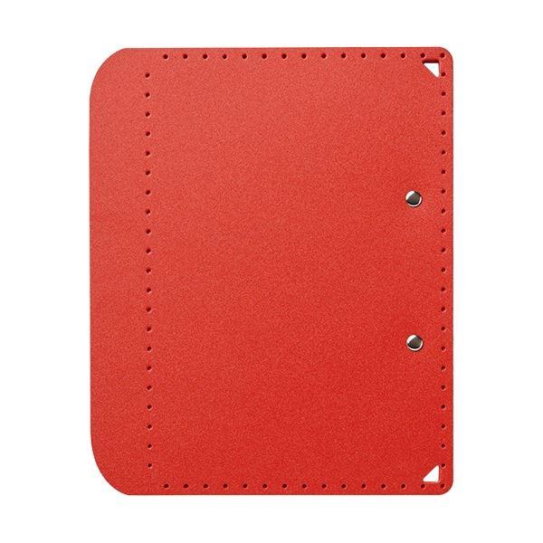 (まとめ) プラス A5サイズにおりたためるクリップボード+ A4 レッド FL-502CP-R 1...