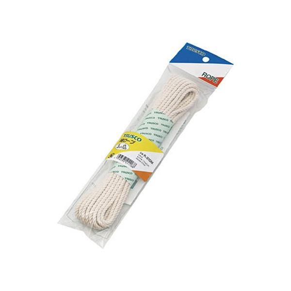 (まとめ) TRUSCO 綿ロープ みつうち φ6mm×10m R-610M 1巻 〔×5セット〕 ...
