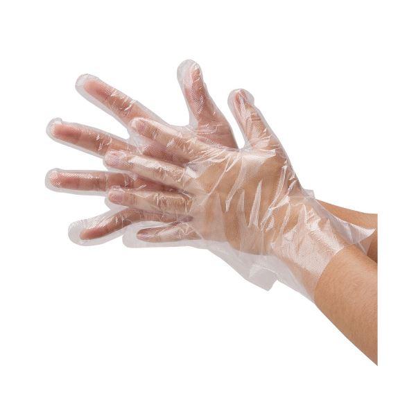 川西工業 ポリエチレン手袋 #2016 半透明 L 10000枚 (100枚×100袋) 使い捨て手...