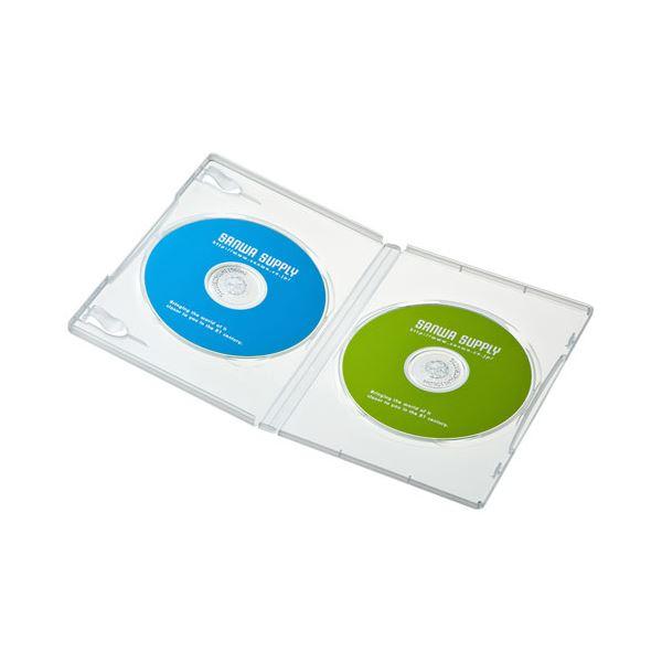 サンワサプライ DVDトールケース(2枚収納・10枚セット・クリア) DVD-TN2-10CLN ま...