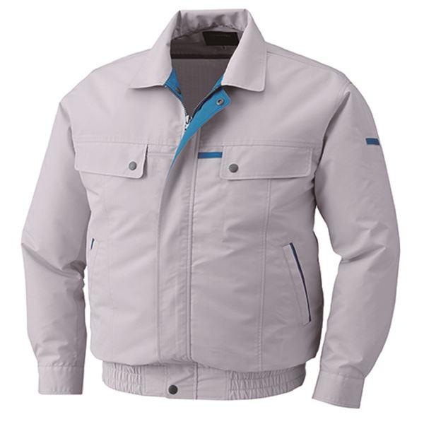 KU90450 空調服 R 綿・ポリ混紡 脇下マチ付き シルバー LL まとめ買い