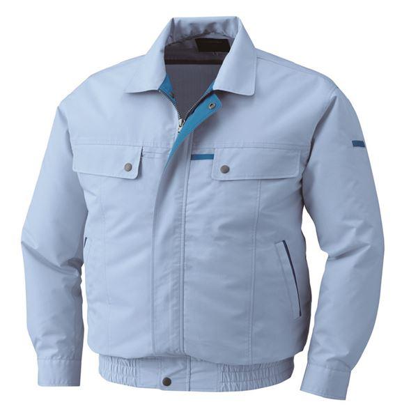 KU90450 空調服 R 綿・ポリ混紡 脇下マチ付き サックス M まとめ買い