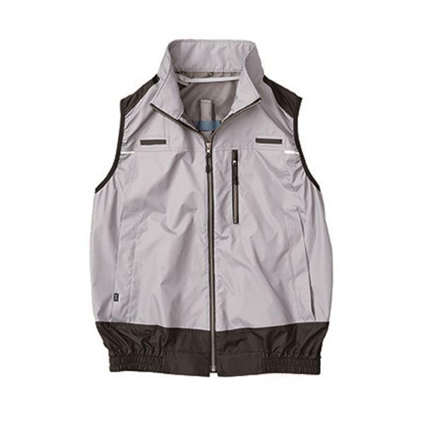 KU92120 空調服 R ポリエステル製 遮熱フルハーネス仕様ベスト 服のみ シルバー 4L まと...