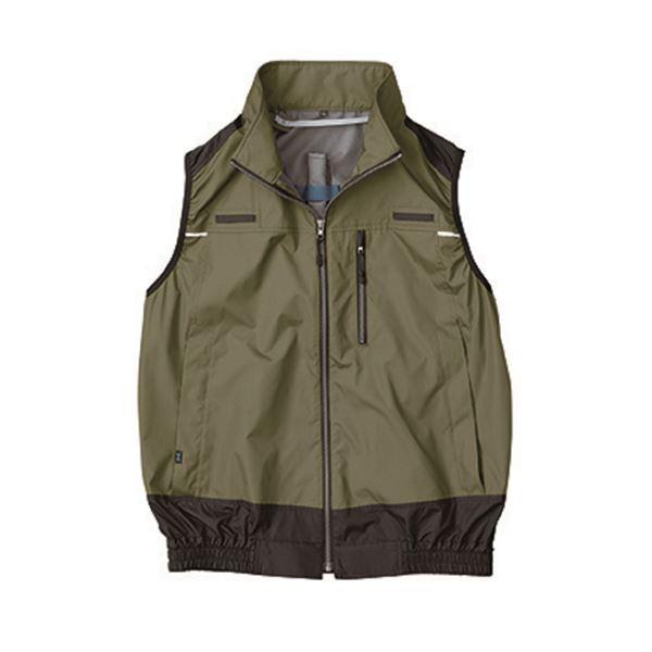 KU92120 空調服 R ポリエステル製 遮熱フルハーネス仕様ベスト 服のみ カーキグリーン 4L...