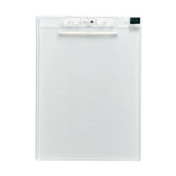 （まとめ）リヒトラブ AQUA DROPsクリップボード A4タテ クリスタル A-5010-25 ...