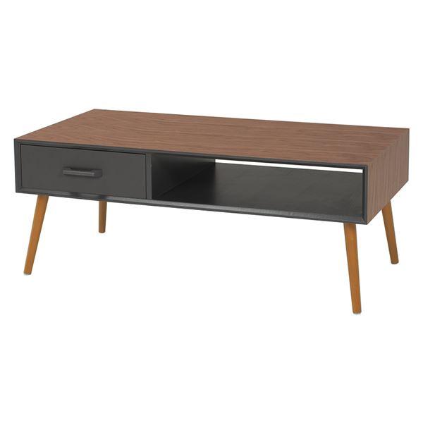 ローテーブル センターテーブル 約幅100cm ブラウン 木製脚付き 組立式 脚・取手のみ リビング...