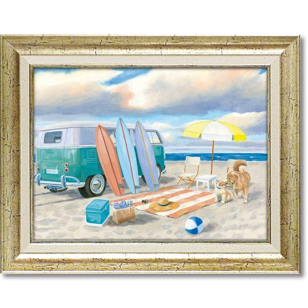 ユーパワー ジェームス・ウィーンズ Gel加工アートフレーム 「ビーチ ライド1」爆買