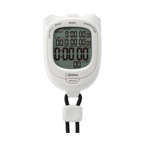 ドリテック ストップウォッチ スピールSホワイト SW-121WT 1個 まとめ買い