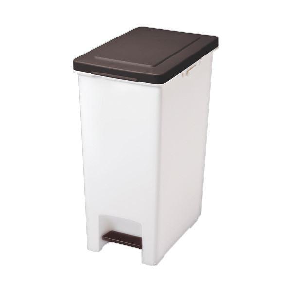 (まとめ)アスベル R防臭エバン ペダルペール 45L ブラウン 1台〔×3セット〕 業務用 まとめ...