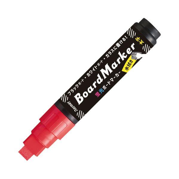 (まとめ)レイメイ藤井 蛍光ボードマーカー 太字レッド LBM1047R 1本〔×50セット〕 業務...