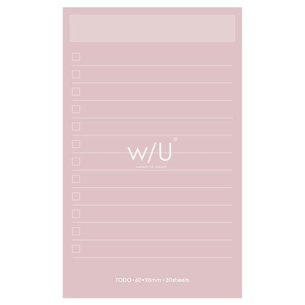 (まとめ) w/U ノート付箋 スリム シェルピンク WU-FSTN-R-P 〔×10セット〕 業務...