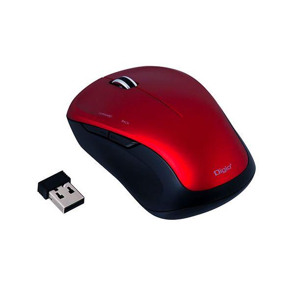 Digio デジオ 無線5ボタンBlueLEDマウス レッド MUS-RKF118R まとめ買い